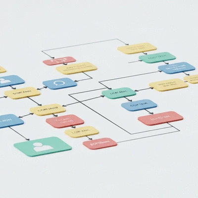 Detailed flowchart illustrating social media algorithm decision process